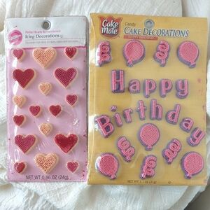 🆕 Heart and Birthday Cake Decorations Set